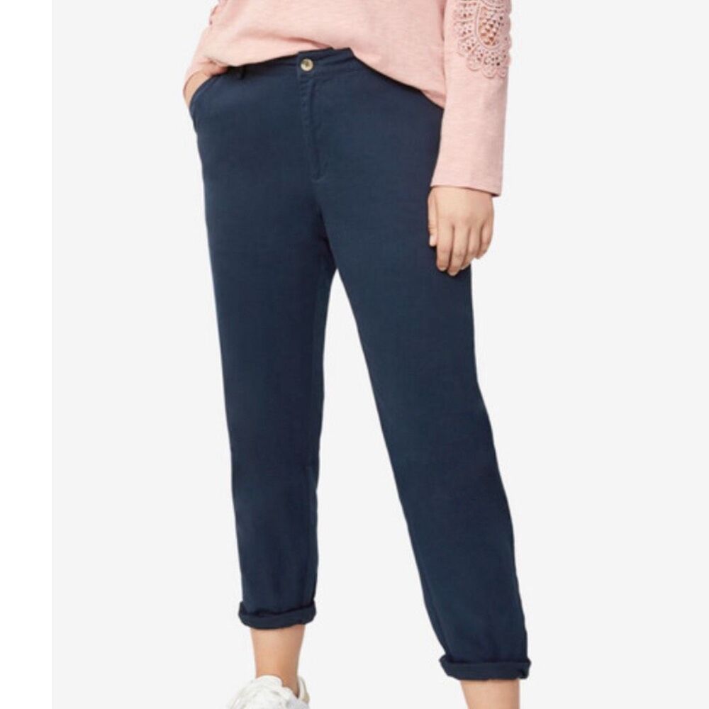 NWT Woman Within size 18W 100% cotton Natural fit chinos